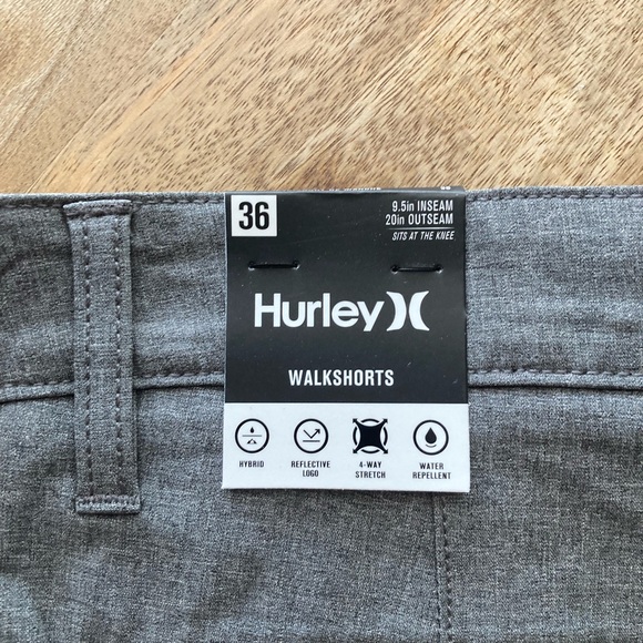 Mens Hurley Grey walkshorts size 36 - Picture 3 of 6